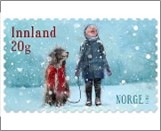 Used NK 2065   Child with Dog in Snow  Krone Multicolor