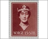 Mint NK 226 Queen Maud 15 Øre Red Brown