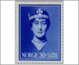 Used NK 228   Queen Maud 30 Øre Ultramarine
