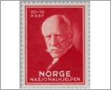 Mint NK 235 Fridtjof Nansen 20 Øre Brown carmine