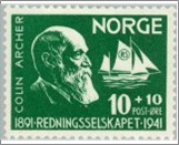 Mint NK 255 Colin Archer 10 Øre Green