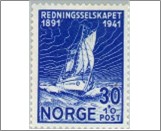 Mint NK 258 National Lifeboat Institution 30 Øre Dark ultramarine
