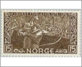 Mint NK 295 Einar Tambarskjelve at Battle of Svolder 15 Øre Black grey brown