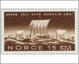 Mint NK 303 Viking Ship 15 Øre Dark brown