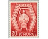 Used NK 318   Front-line soldiers 20 Øre Brown red