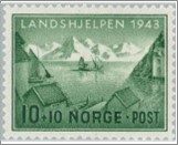 Used NK 319   Landscapes 10 Øre Dark olive green