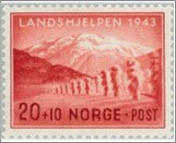 Used NK 320   Landscapes 20 Øre Carmine red