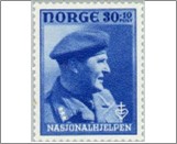 Mint NK 348 Crown Prince Olav 30 Øre Ultramarine