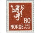 Mint NK 358 Lion type III 80 Øre Red Brown