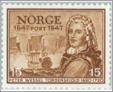 Mint NK 361 Peter Wessel Tordenskiold (1690-1720) 15 Øre Brown