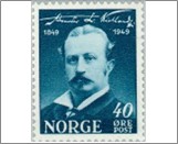 Mint NK 378 Alexander Kielland 40 Øre Blue