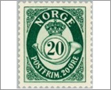 Mint NK 392 Posthorn 20 Øre Green