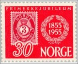 Used NK 426   The Stamp Jubilee 30 Øre Red,Carmine rose