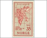 Used NK 449   International Geophysical Year 35 Øre Brown red,Light olive grey