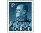 Used NK 470   King Olav V 1.5 Krone Dark grey blue