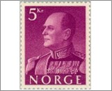 Used NK 472   King Olav V 5 Krone Violet