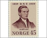 Used NK 474   Asbjörn Kloster 45 Øre Dark carmine brown