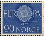 Mint NK 490 C.E.P.T.- Wheel 90 Øre Prussian blue