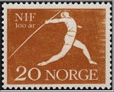 Used NK 492   Sport 20 Øre Ochre brown