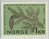 Mint NK 510 Forestry Administration 1 Krone Black,Grey green