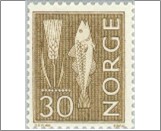 Used NK 518   Cod and Rye 30 Øre Olive brown