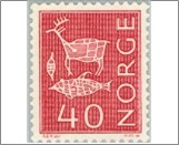Mint NK 521 Runes 40 Øre Red lilac