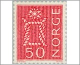 Mint NK 522 Knot and Northstar 50 Øre Red