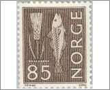 Used NK 528   Cod and Rye 85 Øre Dark brown