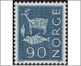 Used NK 529   Runes 90 Øre Blue