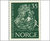 Mint NK 533 Freedom from hunger Dark green 35 Øre