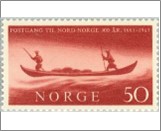 Mint NK 536 Mail to North Norway Brown red 50 Øre