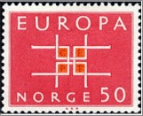 Mint NK 540 C.E.P.T.- Square Orange,Lilac purple 50 Øre