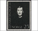 Mint NK 545 Self-portrait, Edvard Munch Olive black 25 Øre