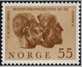 Mint NK 552 Gulberg & Waage Ochre brown 55 Øre