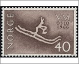 Mint NK 571 WC Skiing Dark brown 40 Øre