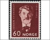 Mint NK 580 Sverdrup, Johan Carmine brown 60 Øre