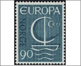 Mint NK 582 C.E.P.T.- Ship Dark grey blue 90 Øre