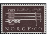 Mint NK 587 Higher Military Education Dark lilac brown 60 Øre