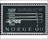 Mint NK 588 Higher Military Education Blue black 90 Øre