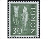 Used NK 595   Cod and Rye 30 Øre Dark green