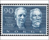 Mint NK 616 Nobel Prize Winners Prussian blue 90 Øre