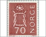 Used NK 646   Knot and Northstar 70 Øre Carmine brown Carmine brown 70 Øre