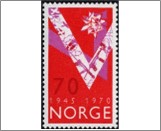 Used NK 653   Liberation Vermilion,Blue violet 70 Øre