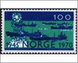 Used NK 654   Liberation Dark violet blue,Dark blue green 100 Øre