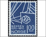 Used NK 657   "Ships" Prussian blue 1 Krone