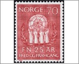 Mint NK 658 U.N.O. Red lilac 70 Øre