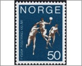 Used NK 664   Handball Prussian blue,Olive brown 50 Øre