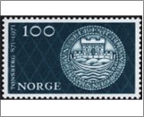 Used NK 667   Tönsberg's seal, circa 1340 Black blue 100 Øre