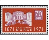 Used NK 668   Parliament House, Oslo Brown orange,Dull violet 70 Øre