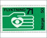 Used NK 670   Refugees Black,Emerald 50 Øre